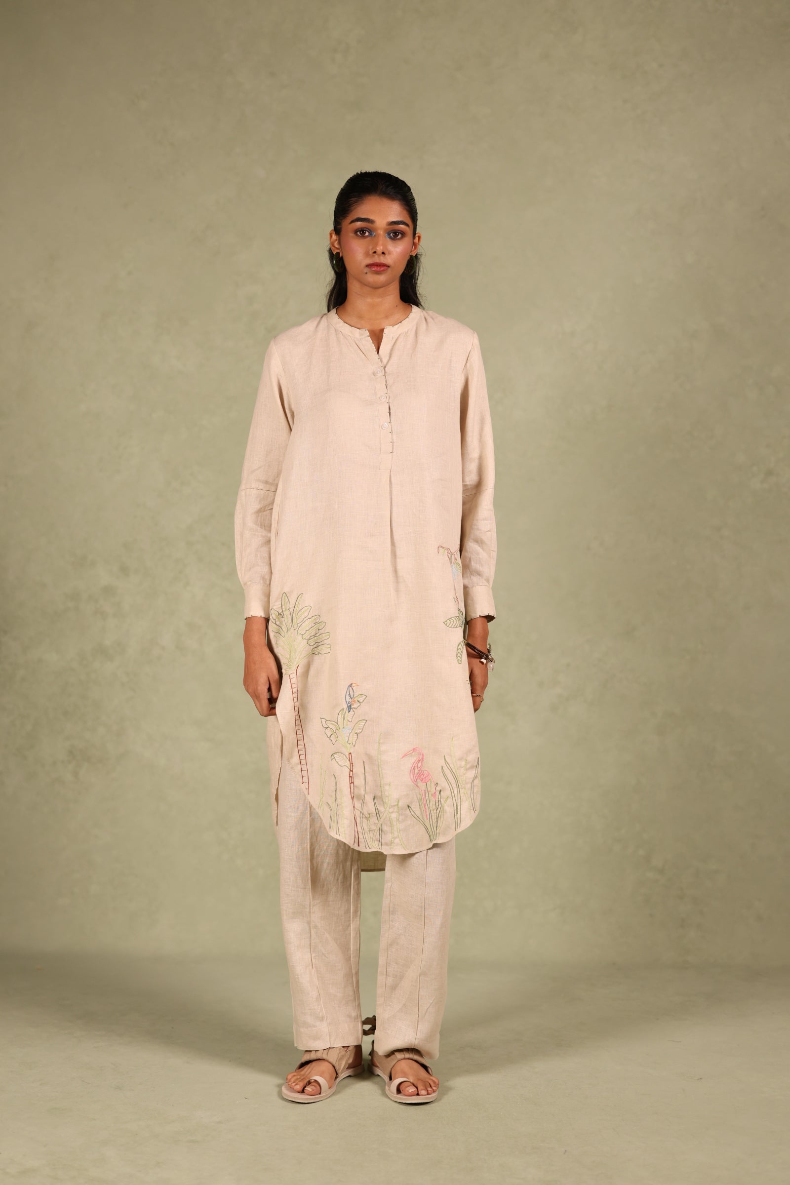 Linen Tropicool Kurta