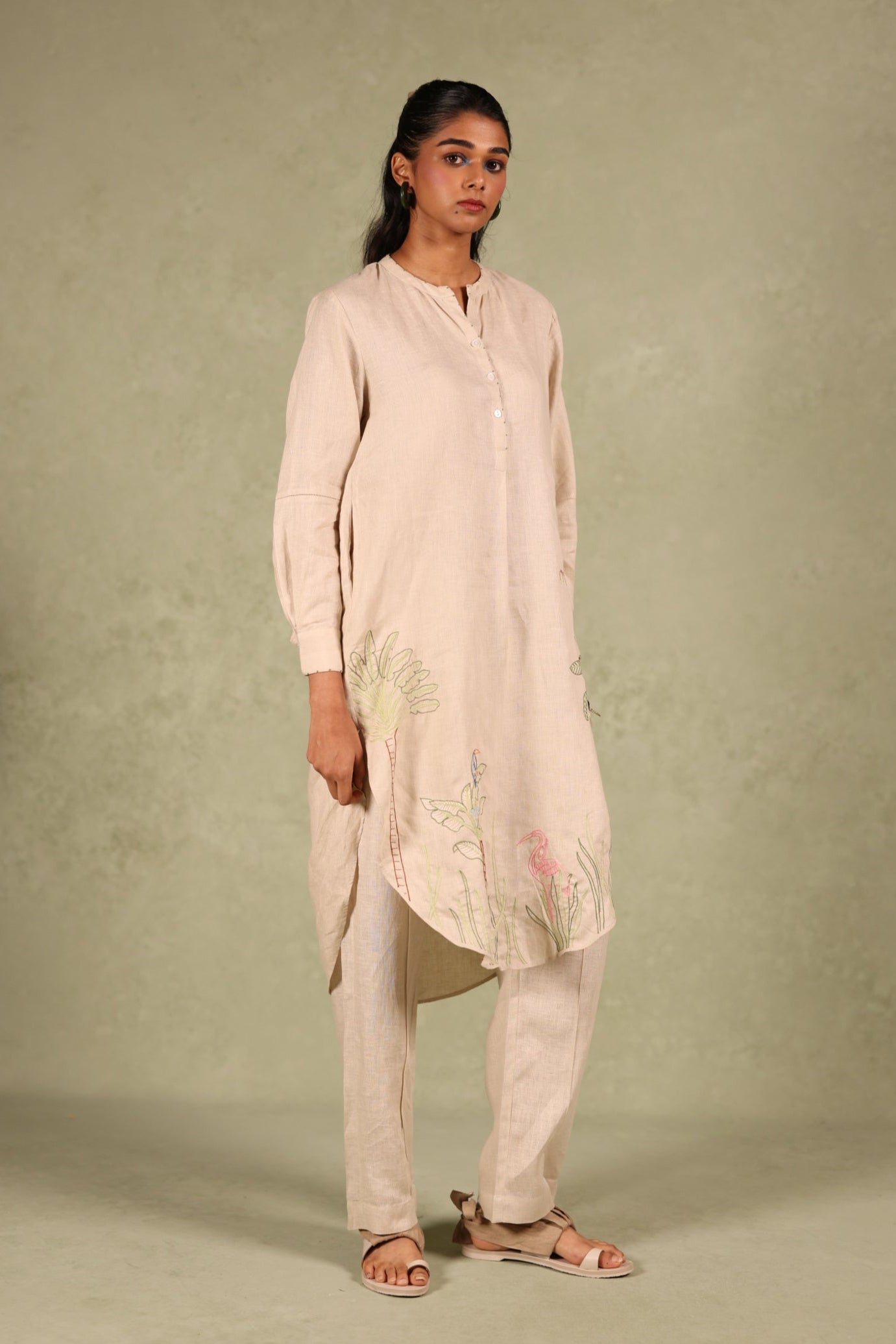 Linen Tucks Pant