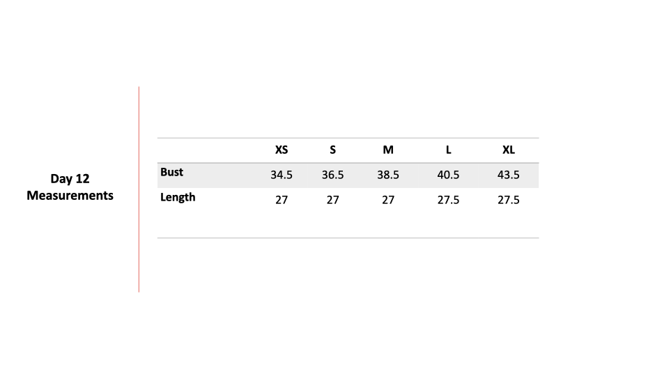 Size Chart 1