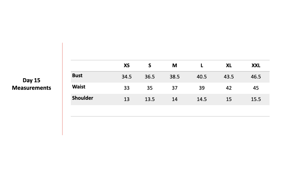 Size Chart 1