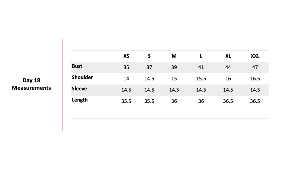 Size Chart 1