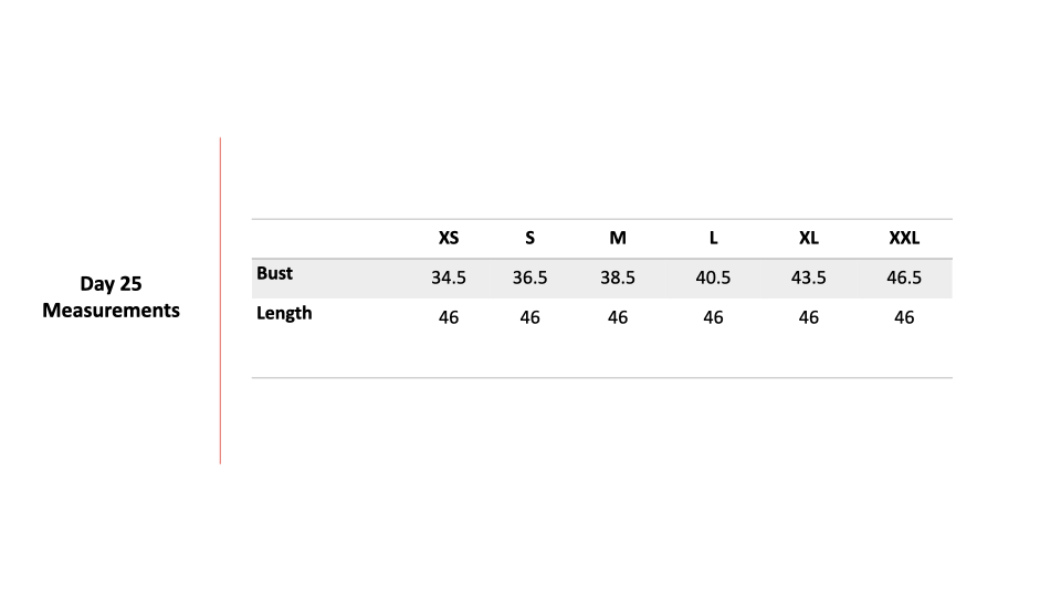 Size Chart 1