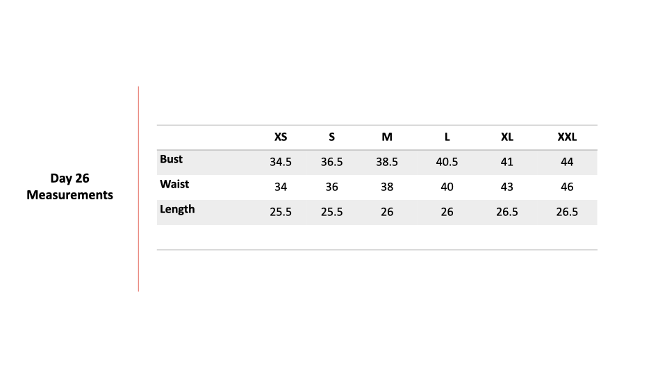 Size Chart 1