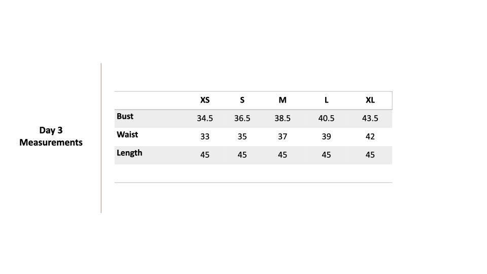 Size Chart 1