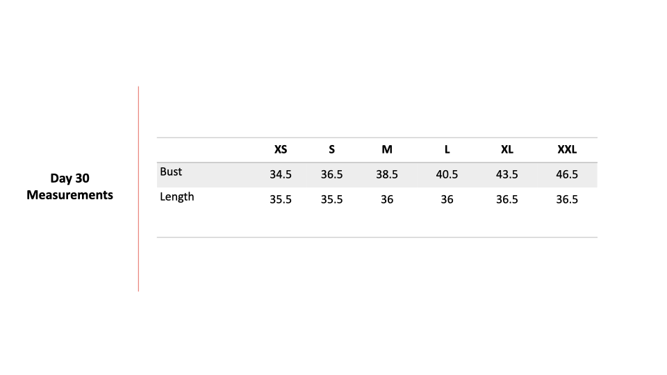 Size Chart 1