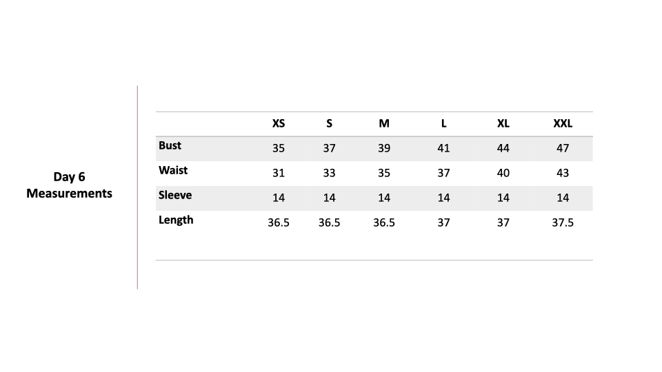 Size Chart 1