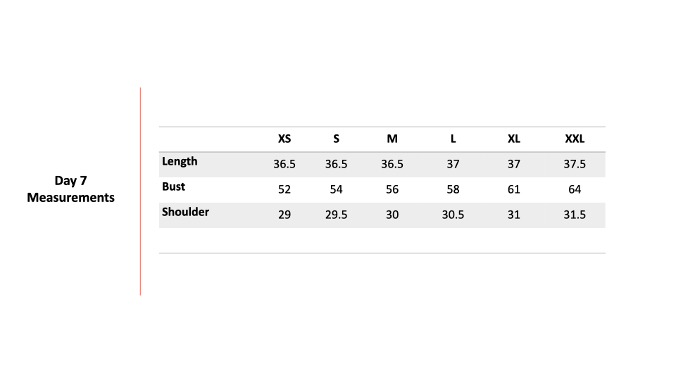 Size Chart 1