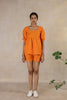 Day 9 - Linen Back Knot Top - Orange Soda
