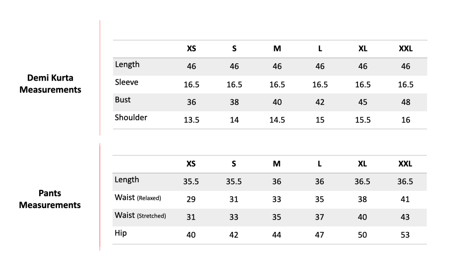 Size Chart 1