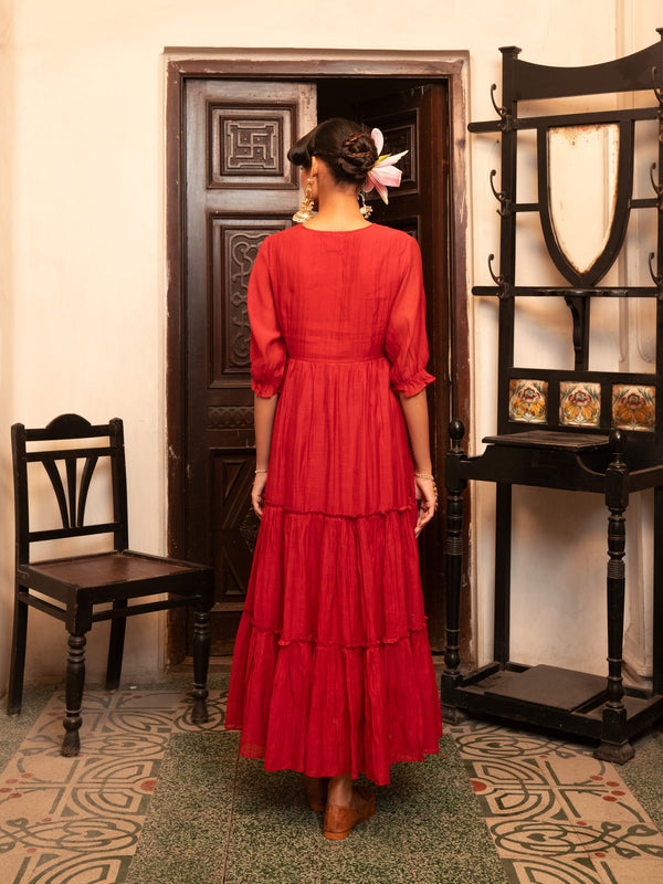 Padma Dress- Sindoori Laal