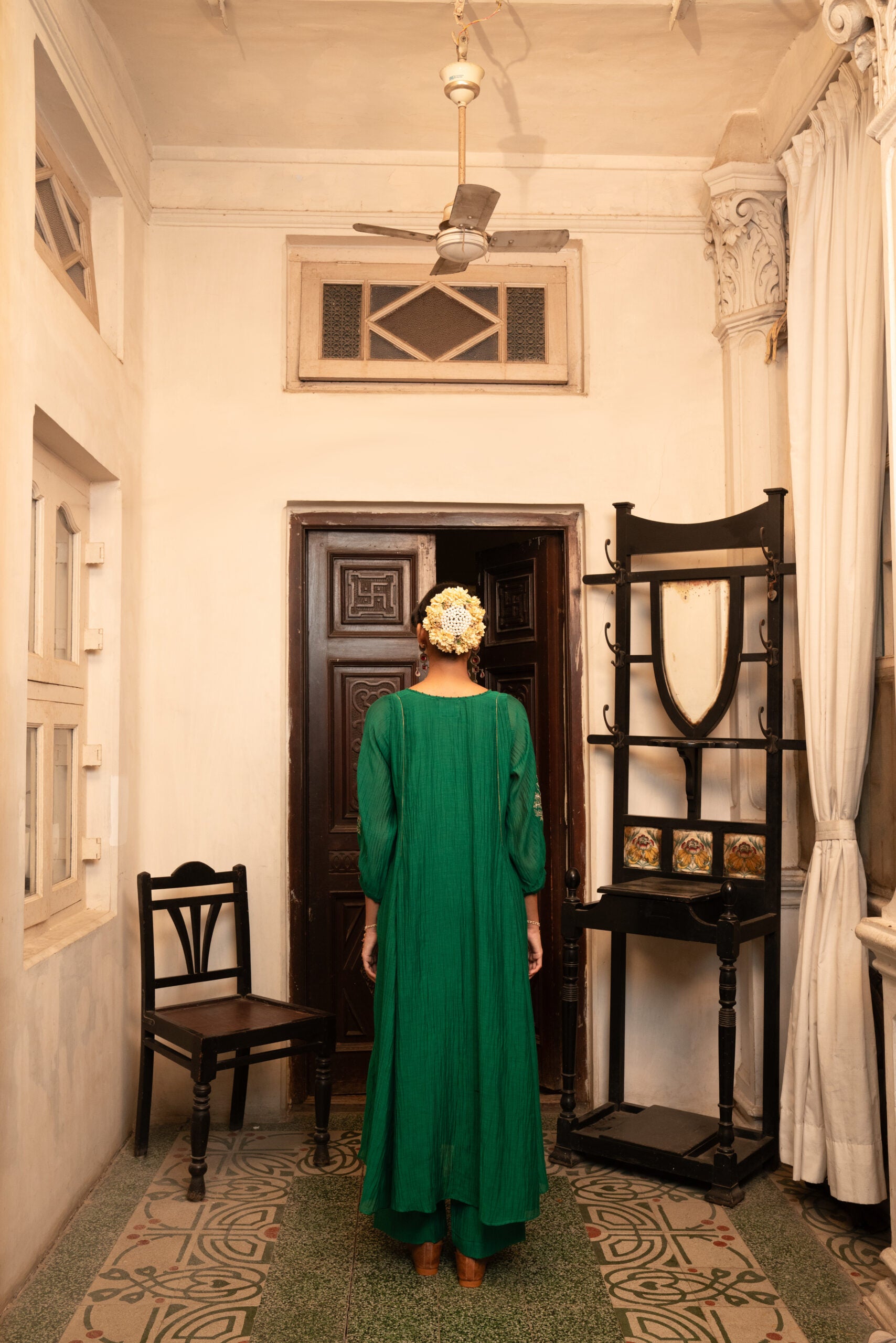 Morpankh kurta set - chatak "Hara"