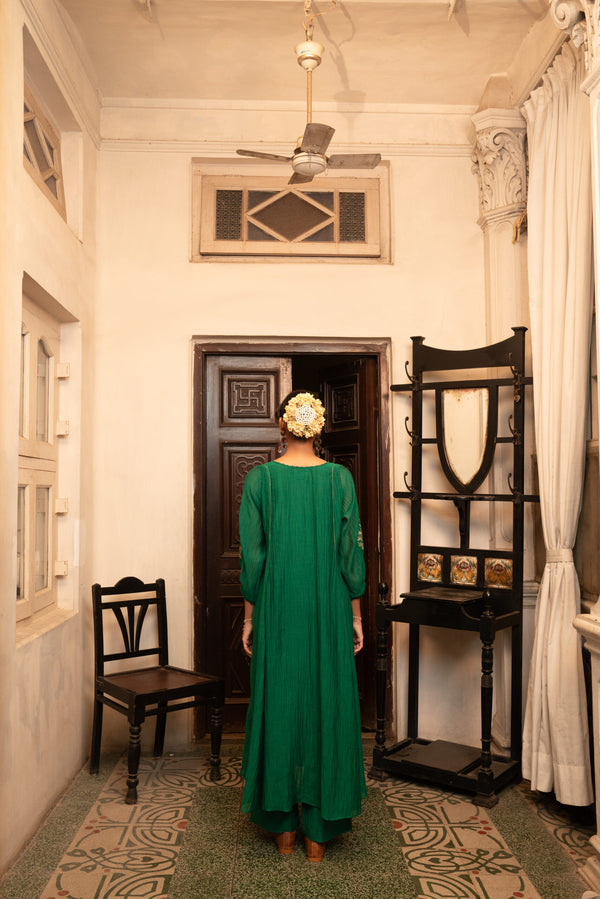 Morpankh kurta set - chatak "Hara"
