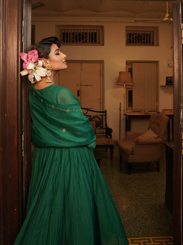 Pankaja Organza Dupatta - chatak "Hara"