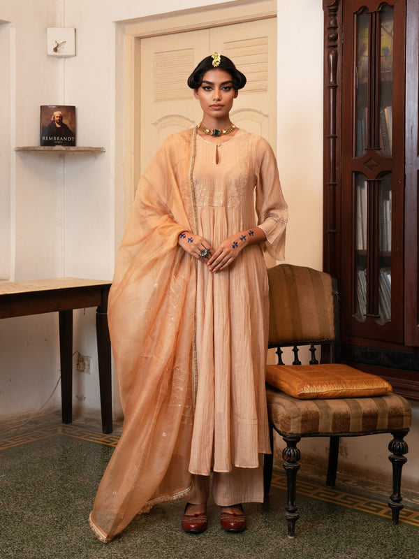 Sheesh Mahal Kurta set - swarn "beige"