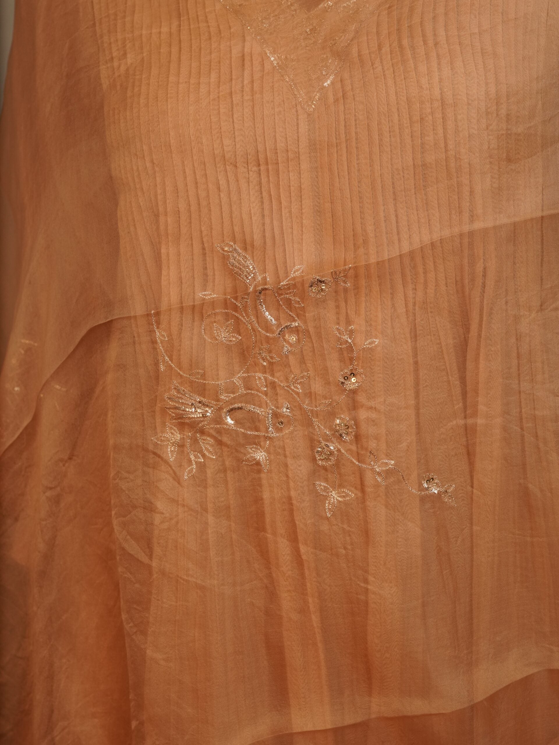 Basant organza Dupatta - Swarn "Beige"
