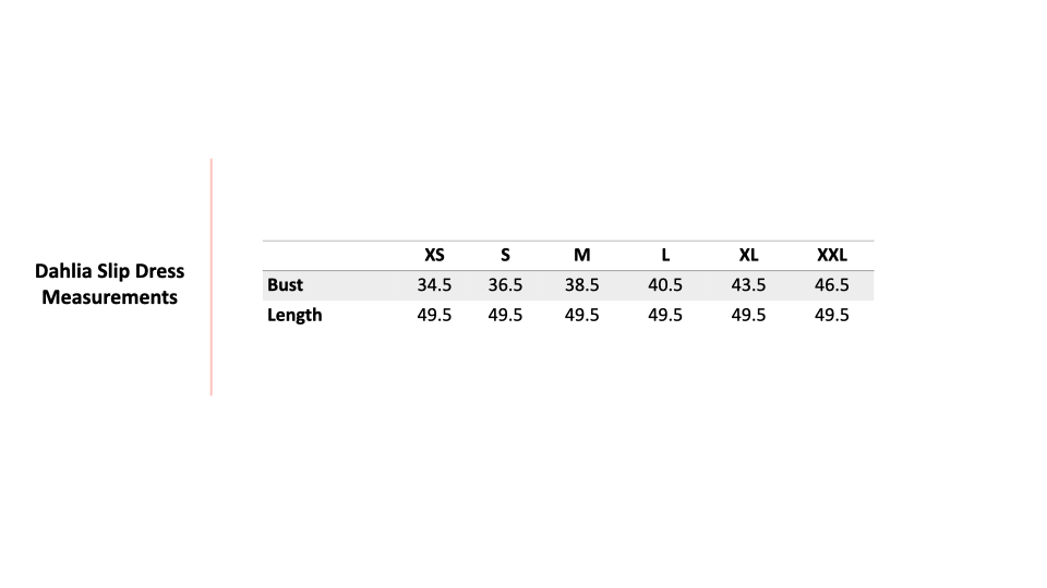 Size Chart 1