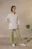 Day 2 - Linen Bobbin Elastic Sleeve Shirt With Pocket - Ecru
