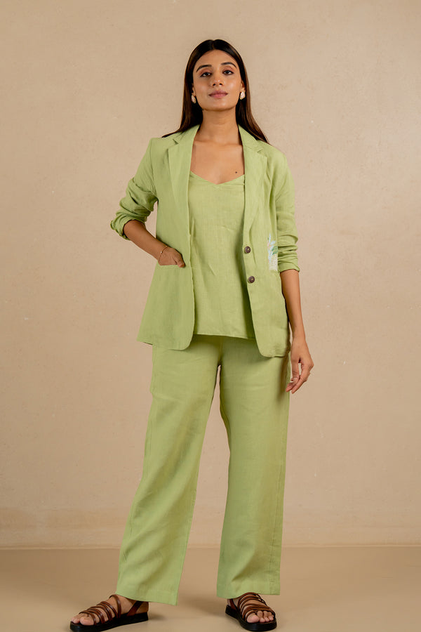 Diane-Linen-Blazer-with-Welt-Pockets-Algae-Green-