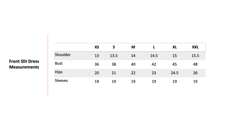 Size Chart 1