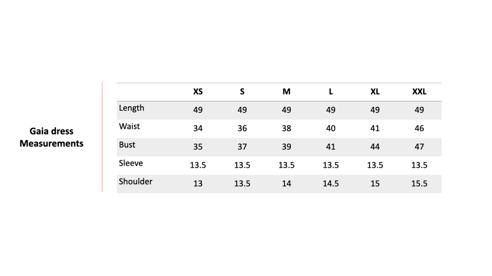 Size Chart 1
