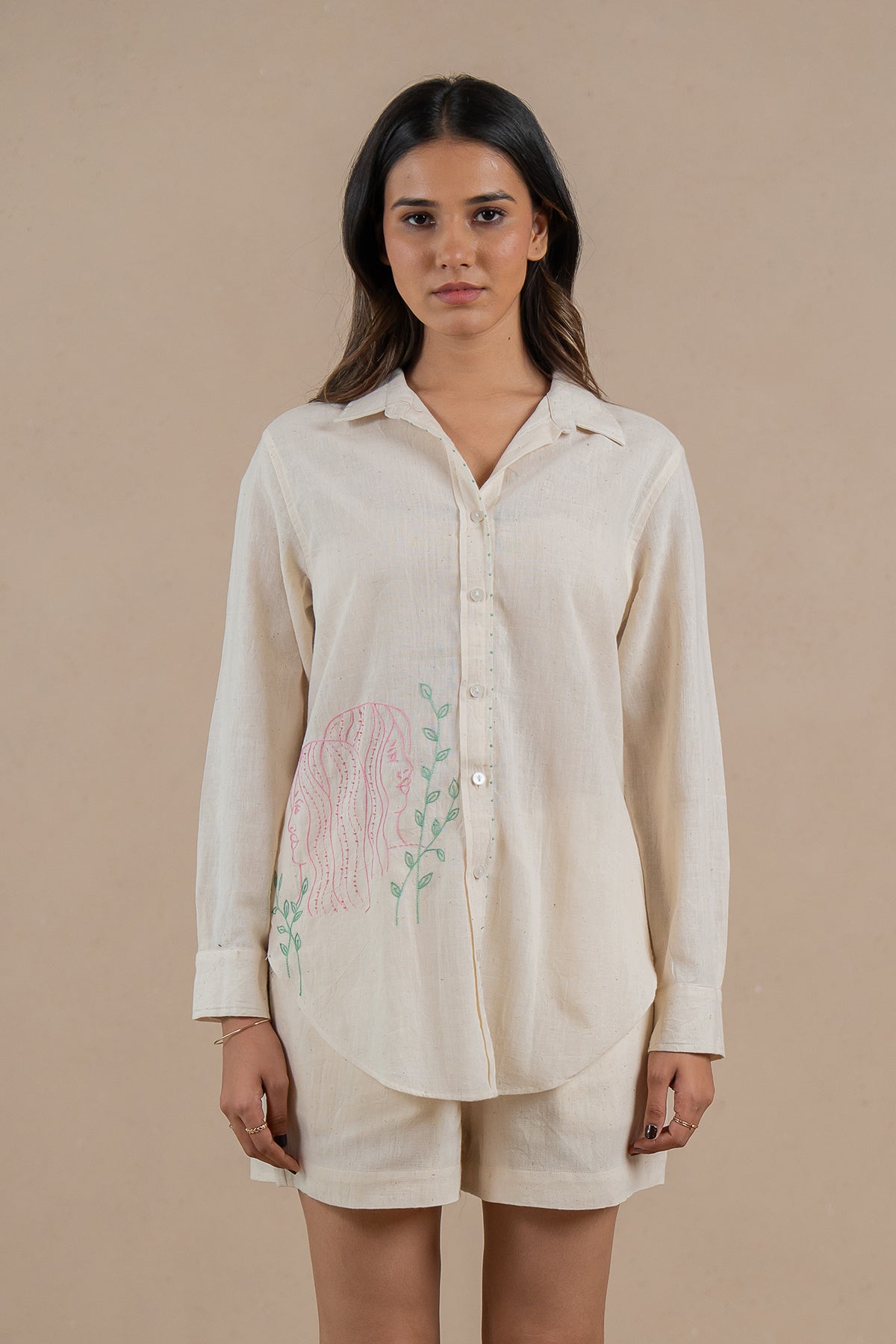 Gemini Kala Cotton Shirt - Off white