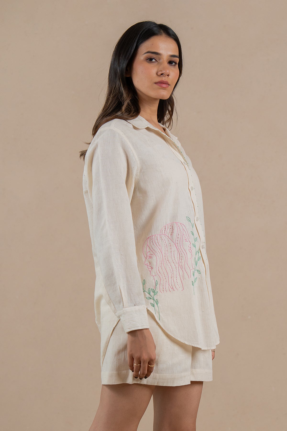 Gemini Kala Cotton Shirt - Off white
