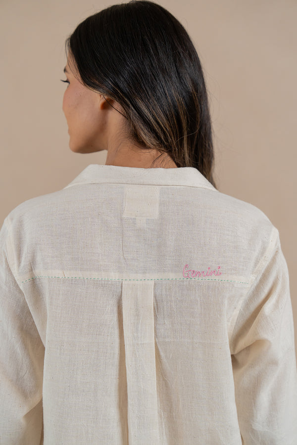 Gemini Kala Cotton Shirt - Off white