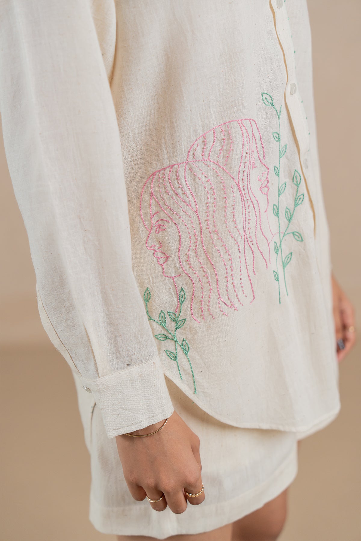 Gemini Kala Cotton Shirt - Off white