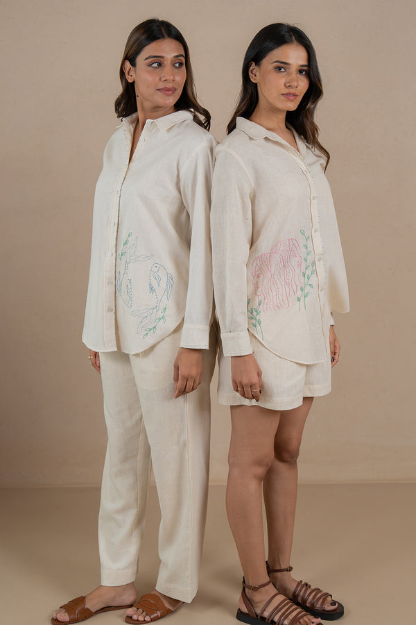Gemini Kala Cotton Shirt - Off white