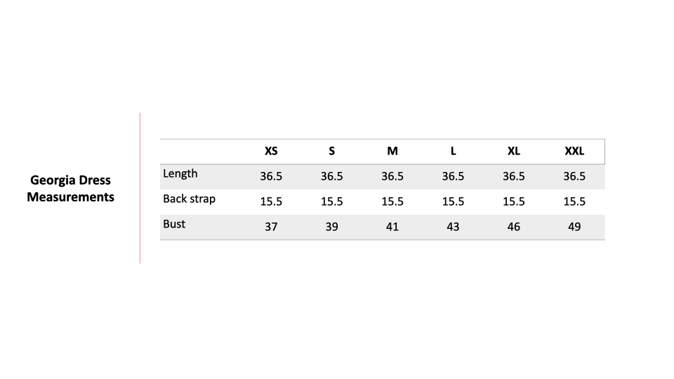 Size Chart 1