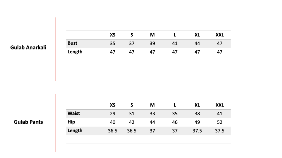 Size Chart 1