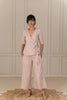 HANNAH LINEN WRAP TOP - Beige