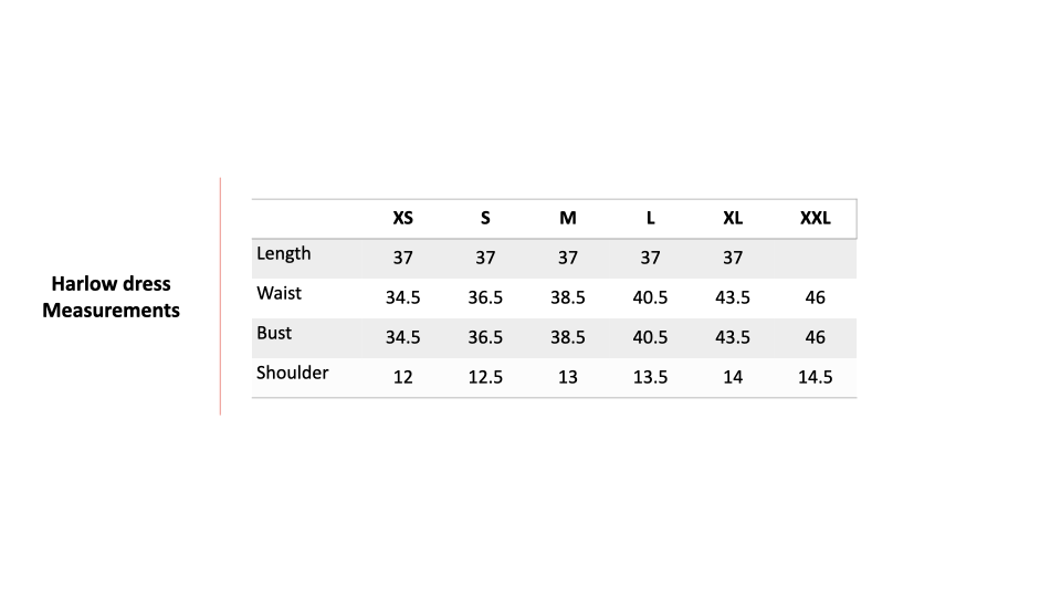 Size Chart 1