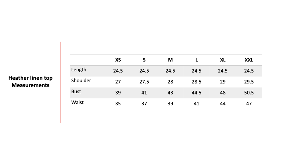 Size Chart 1