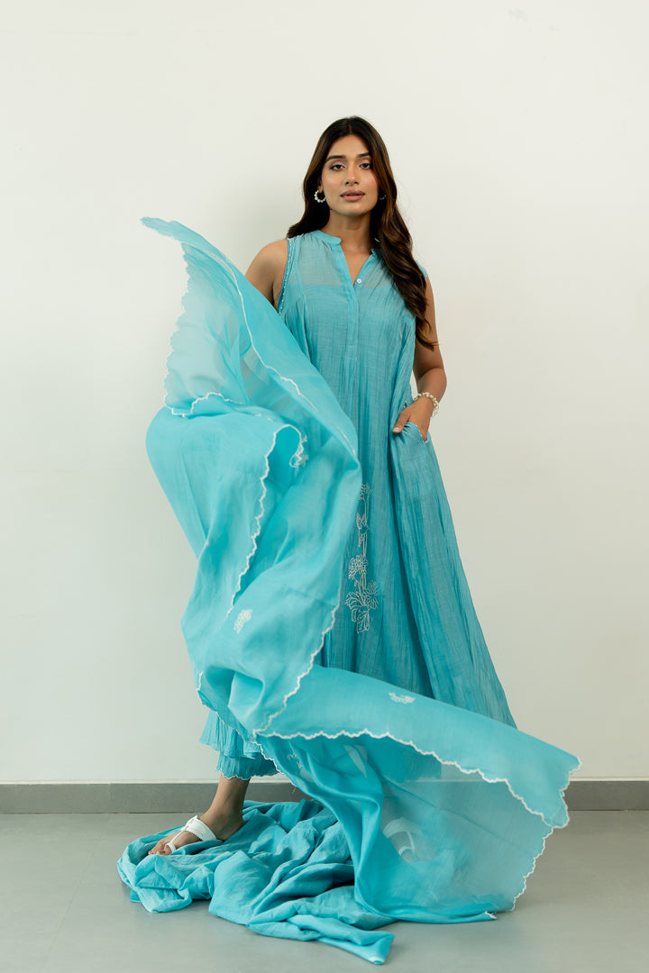 Humming-Bird-Chanderi-Silk-Kurta-and-Pant-Set-Caribbean-Blue-