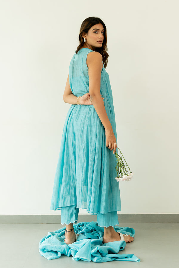 Humming-Bird-Chanderi-Silk-Kurta-and-Pant-Set-Caribbean-Blue-