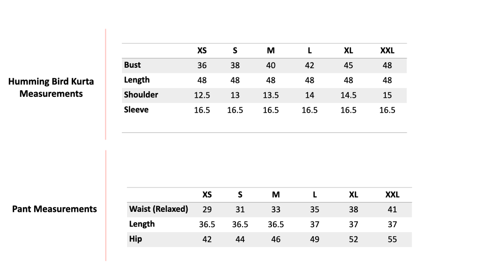 Size Chart 1
