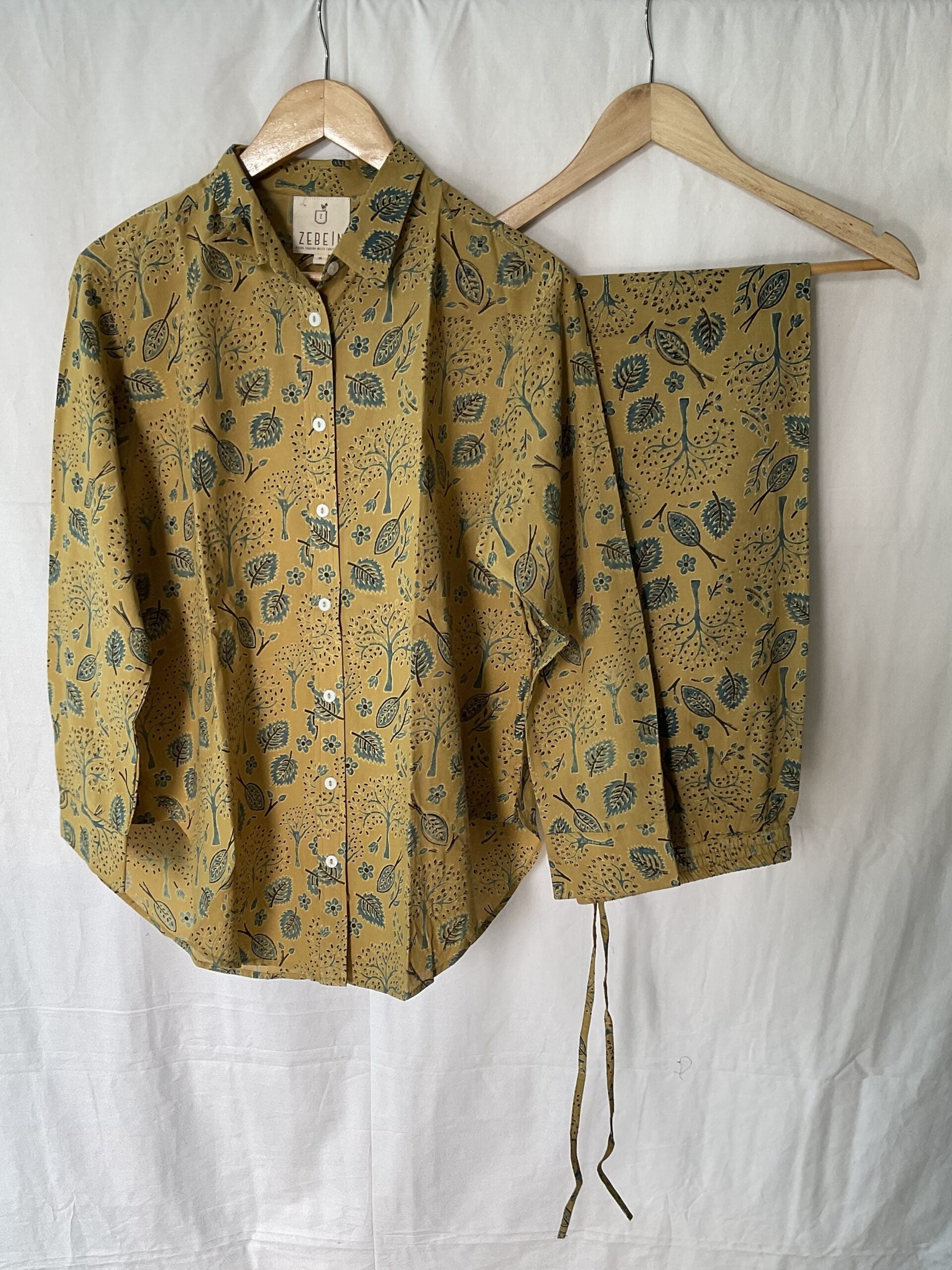 Sandra Shirt Co-Ord Set- Mustard