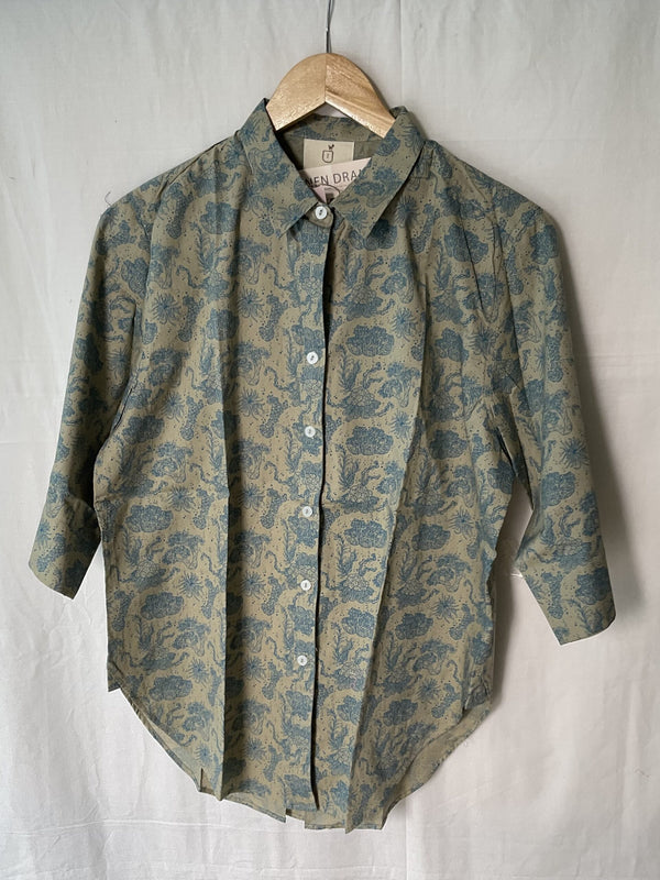 Half Sleeve Shirt- Blue