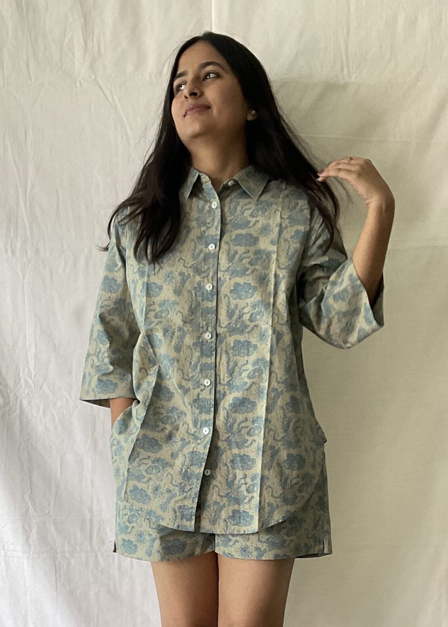 Half Sleeve Shirt- Blue