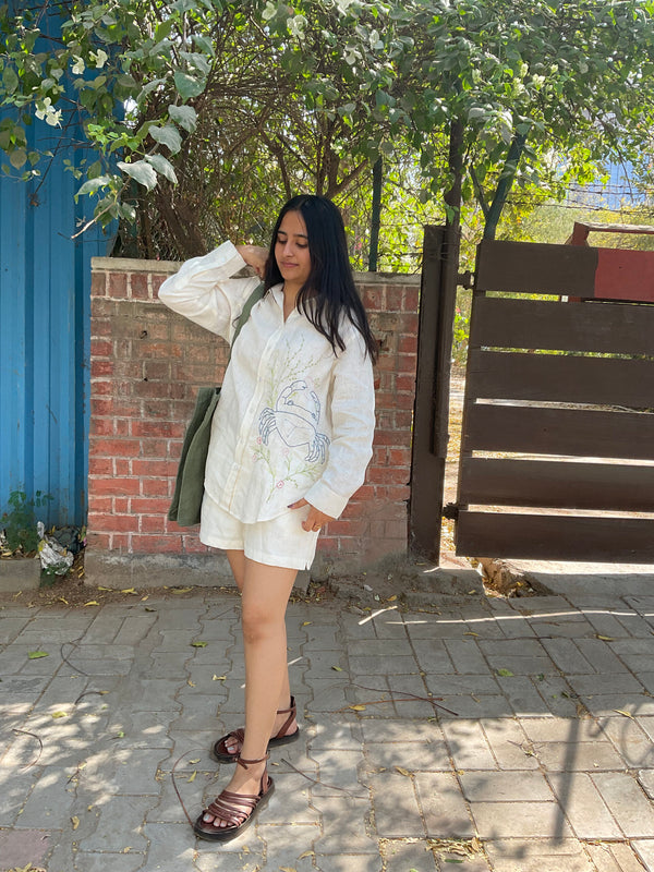 Cancer Linen Shirt - Off white
