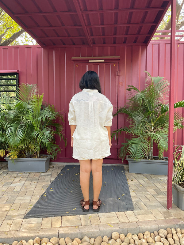 Sagittarius Linen Shirt - Off white