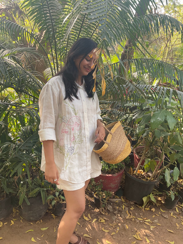 Aries Linen Shirt - Off white