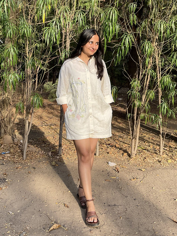 Libra Linen Shirt - Off white