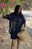 Virgo (Zodiac) Women Linen Shirt - Navy Blue