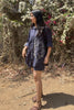 Cancer (Zodiac) Women Linen Shirt - Navy Blue