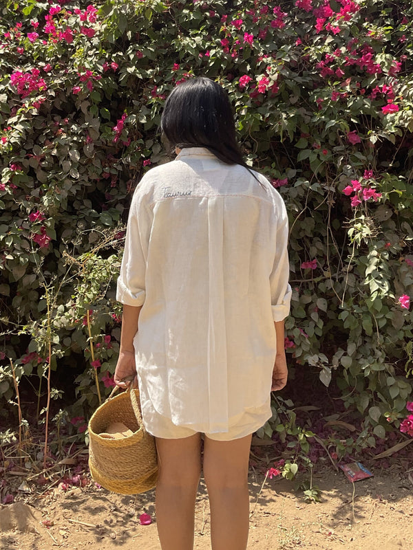 Taurus Linen Shirt - Off white