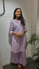 Linen Short Kurta- Lilac