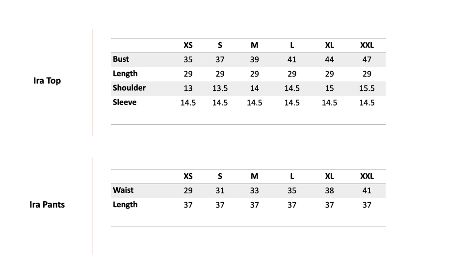 Size Chart 1