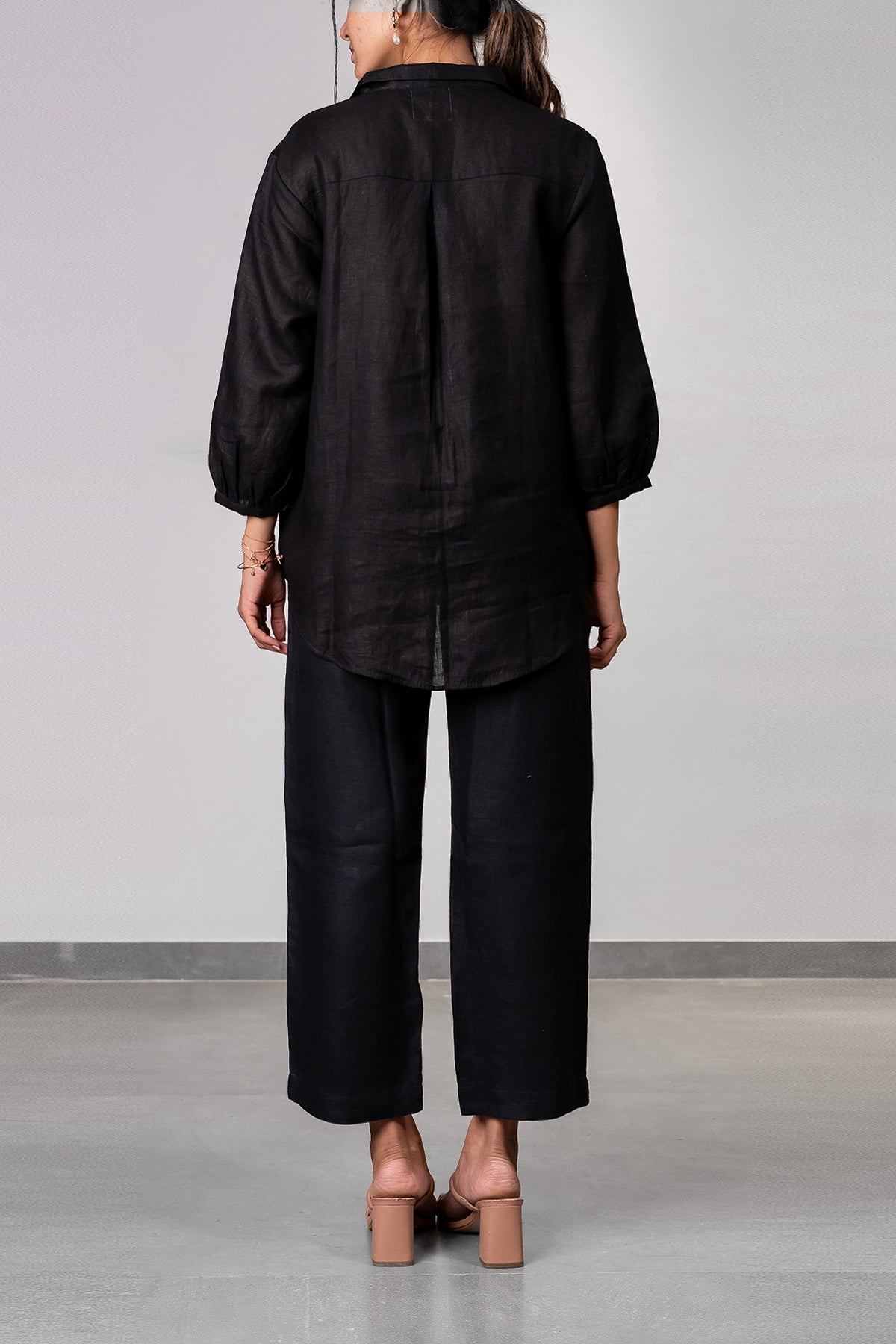 Ivan Linen Zipper Pants – Black